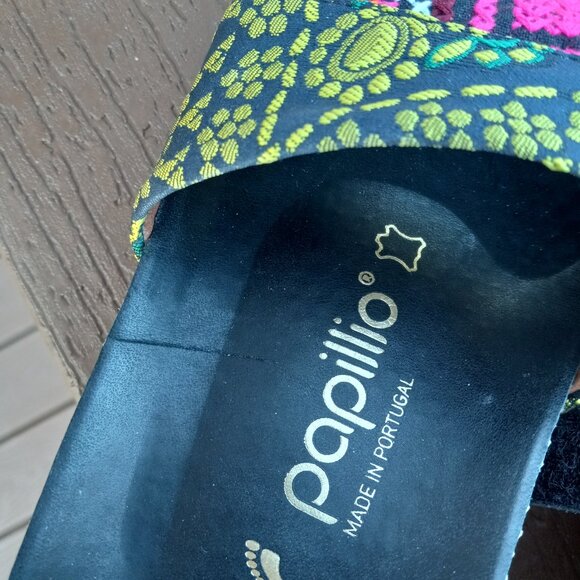 Birkenstock Papillio Eve Pap Texture Black Multi Color Wedge Sz 38 US 7 - 7.5 - Picture 11 of 16